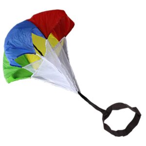 cz-ing multicolor resistance parachute - 43 inch running drag chute with adjustable waist strap for kids youth power speed training