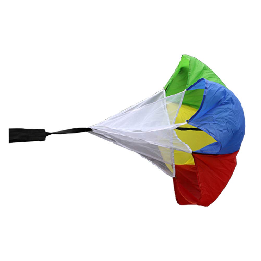 CZ-ING Multicolor Resistance Parachute - 43 inch Running Drag Chute with Adjustable Waist Strap for Kids Youth Power Speed Training