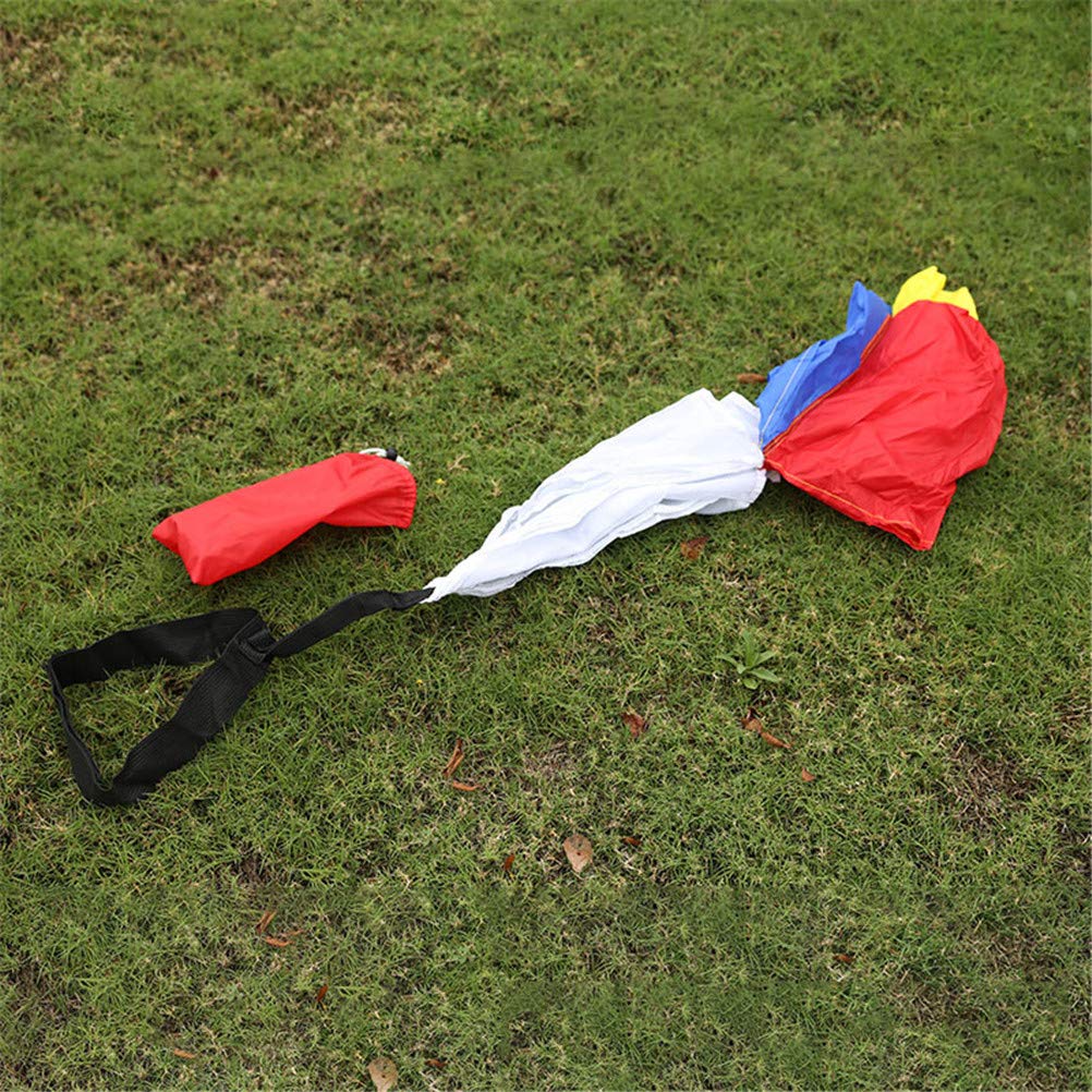 CZ-ING Multicolor Resistance Parachute - 43 inch Running Drag Chute with Adjustable Waist Strap for Kids Youth Power Speed Training