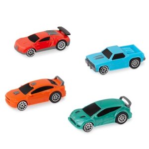 driven by battat – turbocharge pullback vehicles – toy set with 4 cars – race car toys and playsets for kids – toy pull-back cars – 3 years + – turbocharge - stock cars (4 pack)