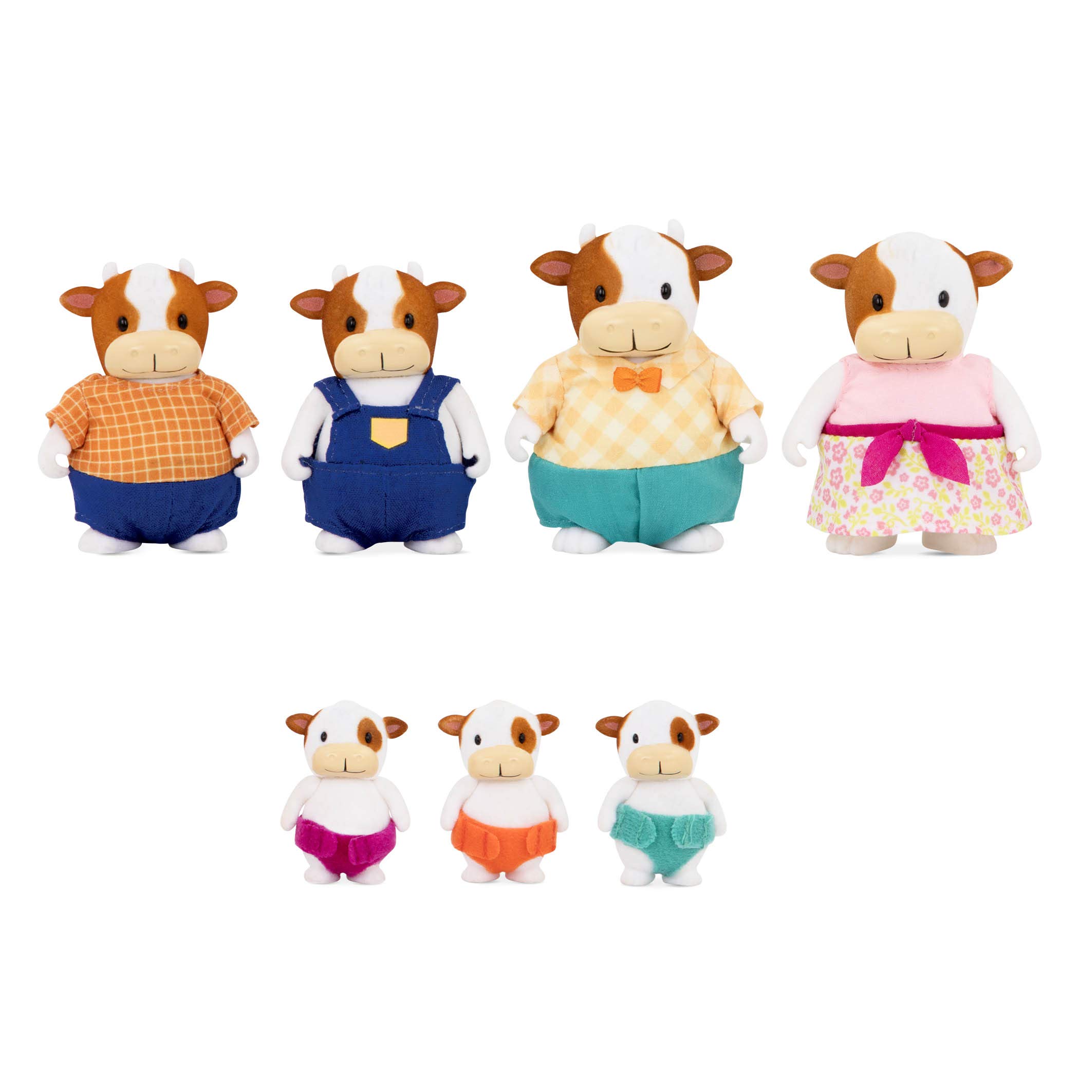 Li’l Woodzeez – Animal Figurines – Cow Toy – Collectible Figurines – Cow Family – 3 Years + – The FitzMoo Cows