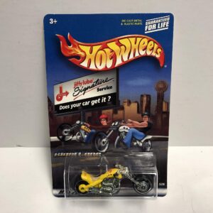 Blast Lane Motorcycle (yellow paint) JIFFY LUBE Hot Wheels special edition diecast 1/64 scale