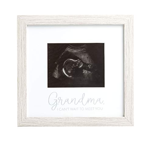 Kate & Milo Rustic Grandma Sonogram Picture Frame, Pregnancy Announcement, Ultrasound Baby Photo Frame, Gender-Neutral Baby Keepsake Frame, Tabletop And Wall Décor, 4x5 Photo Insert, Distressed Gray