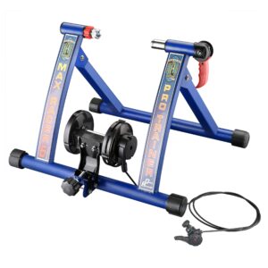 Bike Trainer Stand - Max Racer Pro Indoor Bicycle Trainer with Riser and 7 Magnetic Resistance Levels - Fits 700cc or 26 to 29in Tires by RAD Cycle