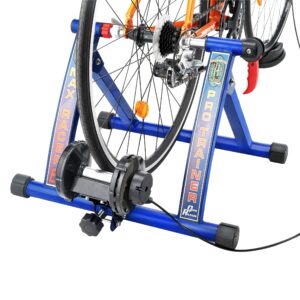 Bike Trainer Stand - Max Racer Pro Indoor Bicycle Trainer with Riser and 7 Magnetic Resistance Levels - Fits 700cc or 26 to 29in Tires by RAD Cycle