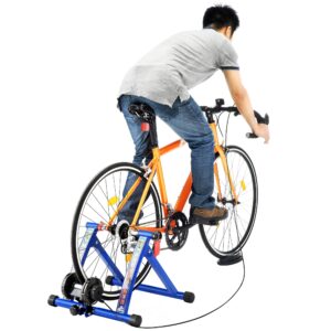 Bike Trainer Stand - Max Racer Pro Indoor Bicycle Trainer with Riser and 7 Magnetic Resistance Levels - Fits 700cc or 26 to 29in Tires by RAD Cycle