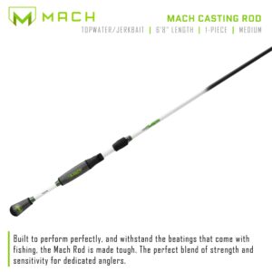 Lew's Mach 6'8"-1 Medium IM7 Topwater/Jerkbait Casting Rod , White/Gray