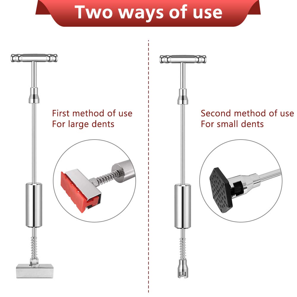 Manelord Dent Puller - Dent Remover with T bar Dent Puller and Upgraded Dent Puller Tabs for Car Dent Repair and Metal Surface Dent Removal