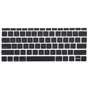 mmobiel us keyboard key caps full set replacement compatible with macbook pro retina 13" 15" a1989 a1990 a1932 (black)