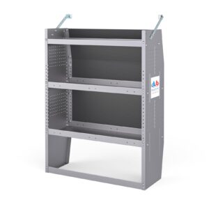 aa products inc. sh-4303 steel van shelving storage system fits for nv200, transit connect 2014+ and chevy city express, contoured shelving unit, 32" w x 43" h x 13" d