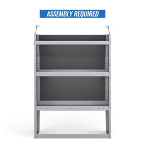 AA Products Inc. SH-4303 Steel Van Shelving Storage System Fits for NV200, Transit Connect 2014+ and Chevy City Express, Contoured Shelving Unit, 32" W x 43" H x 13" D