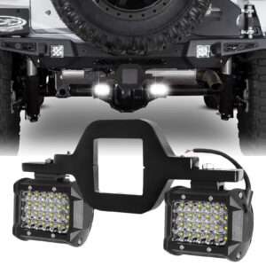 tow hitch led lights, ebestauto 4-row hitch led lights with 2 inch tow hitch mounting bracket 4 inch 72w led work light pods quad row off-road driving led bar for truck trailer suv pickup