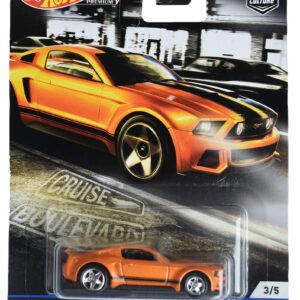 Hot Wheels Car Culture Cruise Boulevard 2014 Custom Mustang 3/5, Burnt Orange