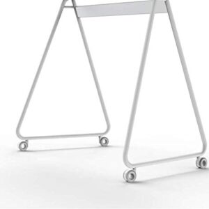 Vibe 55'' Interactive Whiteboard Portable Stand, Four Lockable Wheels, Sleek Design for The Modern Office or Classroom (White)