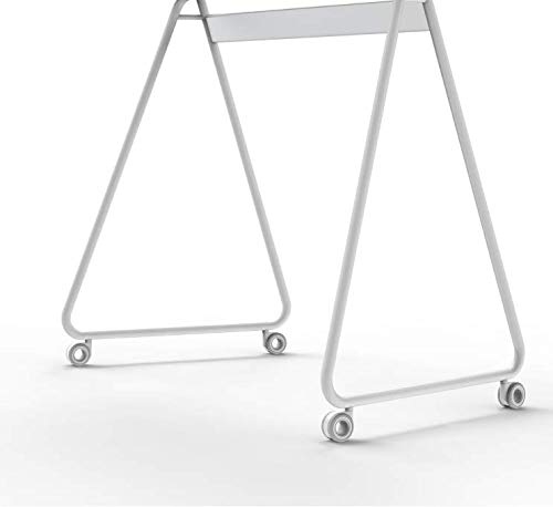 Vibe 55'' Interactive Whiteboard Portable Stand, Four Lockable Wheels, Sleek Design for The Modern Office or Classroom (White)