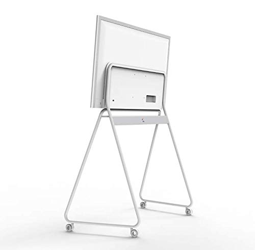 Vibe 55'' Interactive Whiteboard Portable Stand, Four Lockable Wheels, Sleek Design for The Modern Office or Classroom (White)