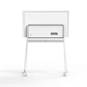 Vibe 55'' Interactive Whiteboard Portable Stand, Four Lockable Wheels, Sleek Design for The Modern Office or Classroom (White)