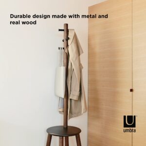 UMBRA PILLAR STOOL/COATRACK BLK/WAL