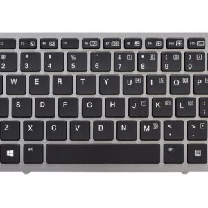 SUNMALL Laptop Keyboard Replacement with Backlit (Without Pointer) Compatible with HP EliteBook 840 G1 G2 / 850 G1 G2 / 745 G1 G2/HP ZBook 14 Series Laptop US Layout (with Silver Frame)