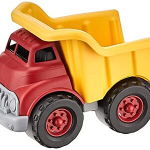 Green Toys Dump Truck, Red/Yellow CB - Pretend Play, Motor Skills, Kids Toy Vehicle. No BPA, phthalates, PVC. Dishwasher Safe, Recycled Plastic, Made in USA.