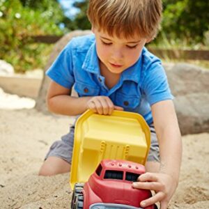 Green Toys Dump Truck, Red/Yellow CB - Pretend Play, Motor Skills, Kids Toy Vehicle. No BPA, phthalates, PVC. Dishwasher Safe, Recycled Plastic, Made in USA.