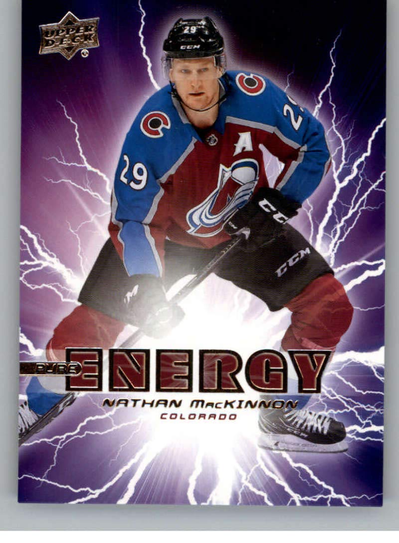 2019-20 Upper Deck Hockey Series 1 Pure Energy #PE-18 Nathan MacKinnon Colorado Avalanche Official UD NHL Trading Card