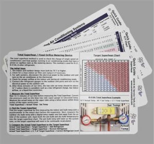 ac service tech llc hvac quick reference cards for refrigerant charging and troubleshooting