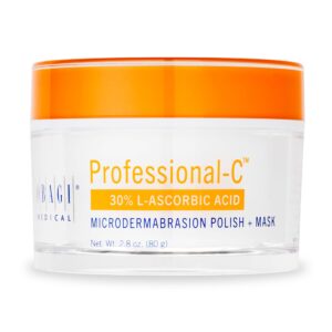 obagi professional-c microdermabrasion polish + mask – dual action vitamin c face mask that exfoliates & promotes healthy looking skin – 2.8 oz