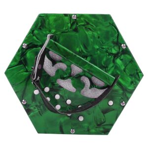 Concertina, Professional 20 Buttons Accordion Concertina Anglo-Style Musical Instrument Accessory with Carrying Bag(Green)