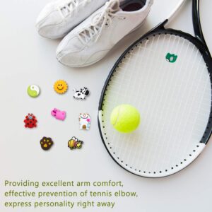 Outus 21 Pieces Tennis Racket Vibration Dampener Tennis Dampeners Racket Shock Absorbing Soft Silicon Racket Dampener for Racquetball