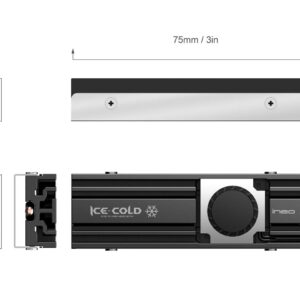 ineo Aluminum M.2 2280 SSD Heatsinks with 20mm Fan and Pure Cooper Strip for M.2 NVME SSD [C2600 Fan]