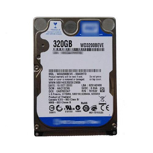 WD3200BEVE Hard Drive 320GB - WD3200BEVE 320GB 2.5" IDE 5400RPM Laptop Hard Drive