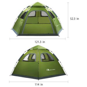 Moon Lence Instant Pop Up Tent Family Camping Tent 4-5 Person Portable Tent Automatic Tent Waterproof Windproof for Camping Hiking Mountaineering