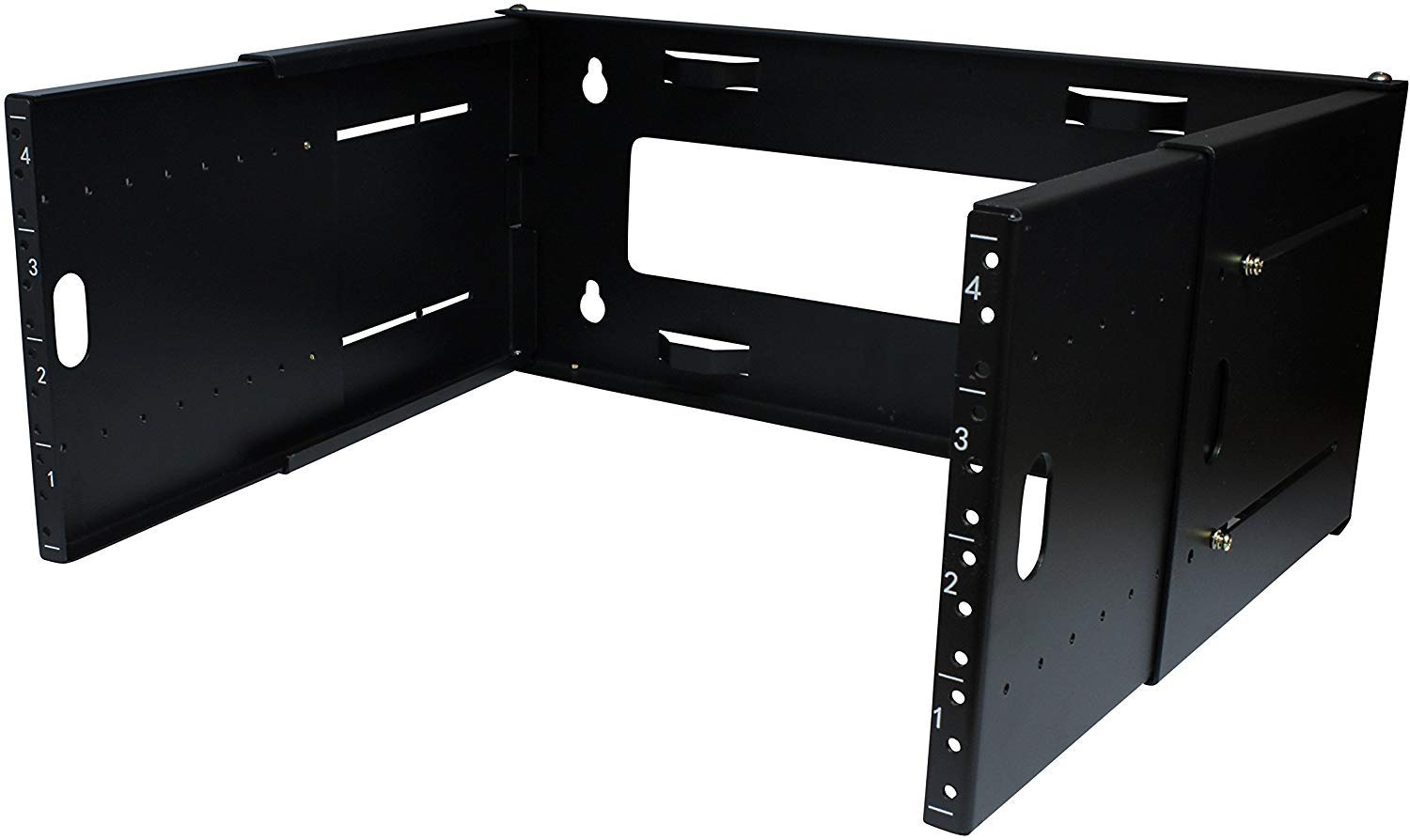 Ares Vision 19 Inch Wide 4U Heavy Duty Steel Extendable Wall Mount Bracket Rack for Network Equipment (4U)