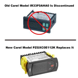 New Carel Model: PZGXC0E112K Thermostat with Temperature Sensor Probe for Freezer - 115v Technican Ready by Xiltek (Replacement for IR33F0AHA0)