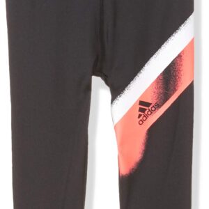 adidas Girls' Active Sports Athletic Ankle Length Legging Tight, Break Barriers Black, Large