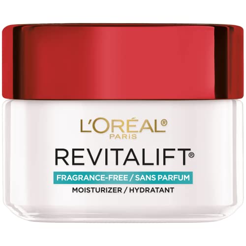 L’Oréal Paris Revitalift Anti Aging Face and Neck Cream, Smoothing and Firming Moisturizer for 24HR Hydration, Fragrance Free, 1.7 Oz