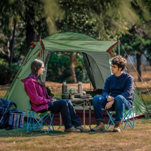 KAZOO 4 Person Camping Tent Outdoor Waterproof Family Large Tents 4 People Easy Setup Tent with Porch Double Layer