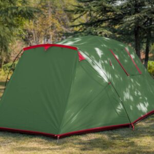 KAZOO 4 Person Camping Tent Outdoor Waterproof Family Large Tents 4 People Easy Setup Tent with Porch Double Layer