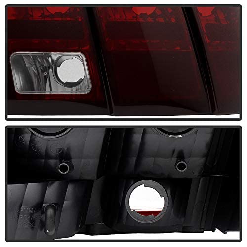 ACANII - For 1999-2004 Ford Mustang Red Smoked Tail Lights Brake Lamps 99-04 Pair Set Replacement Driver+Passenger Side