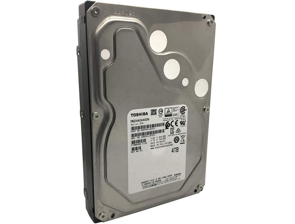 Toshiba MG04ACA400N 4TB 64MB Cache 7200RPM SATA III 6.0Gb/s 3.5" Internal Enterprise NAS Hard Drive (Renewed)