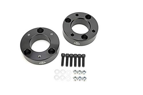 Front Leveling Kit 2.5" Inches - Fits 2004-2018 Ford F-150 Pickup Truck 2WD, 4 Wheel Drive 4WD, 4x4 - Front Strut Spacers Lift 2 1/2 Inch - Forged Aircraft Aluminum Billet Construction