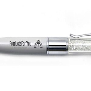 ProductsForYou 3 in 1 Crystal USB Pen with Stylus, Writing Ballpoint Pen with 8GB Hidden USB Flash Drive, Travel and Business Gift for Men and Women, Stylus Pen Compatible with iPad, Tablets, iPhone