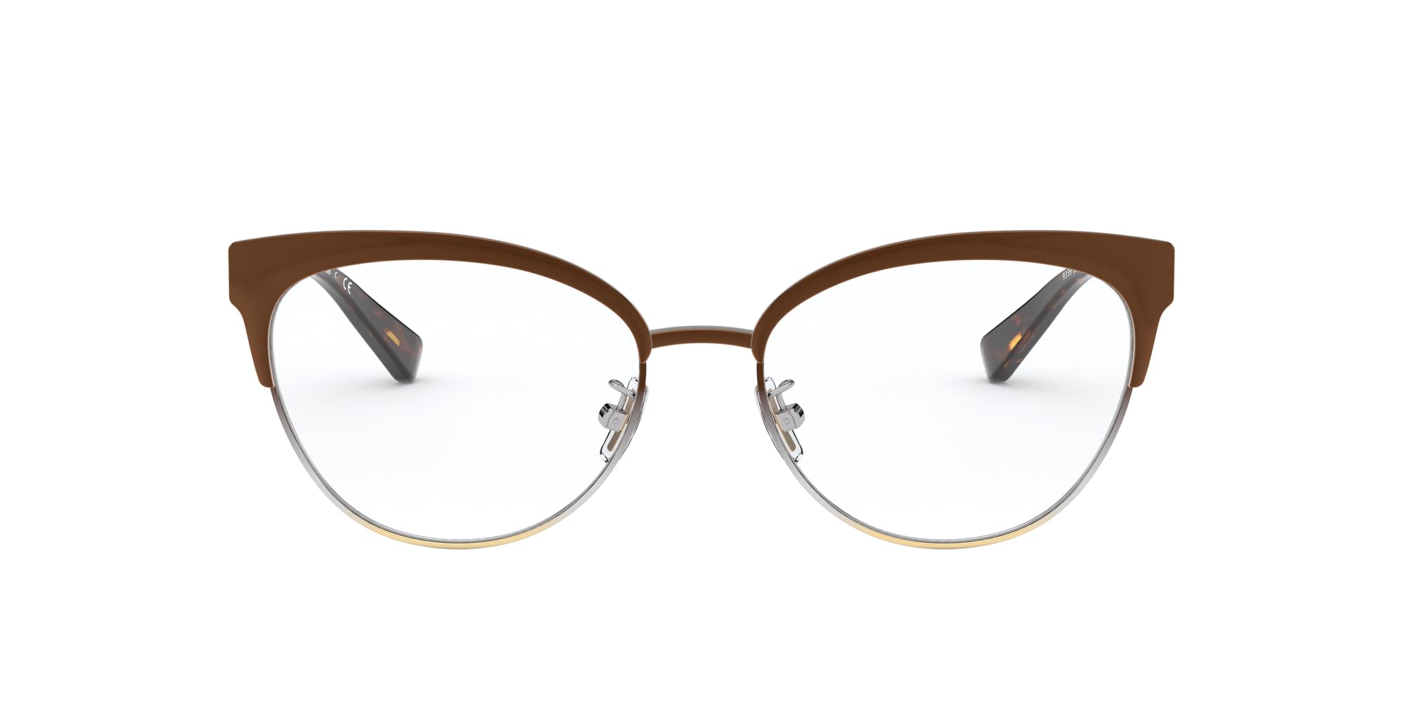 Coach HC5108 Prescription Eyewear Frames, Brown Silver Gold Gradient/Demo Lens, 54 mm