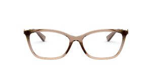 coach hc6146u universal fit prescription eyewear frames, transparent brown/demo lens, 53 mm