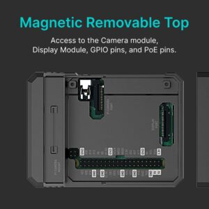 Argon NEO Case with USB Type-C Power Supply for Raspberry Pi 4 | Supports Cooling Fan, Camera, and LCD Display | GPIO and PoE Pins are Accessible