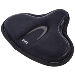 ybeki namucuo wide exercise bike seat cover - comfortable bicycle saddle cushion is filled with gel and high density foam to make it more elastic and soft for most indoor wide bike saddles