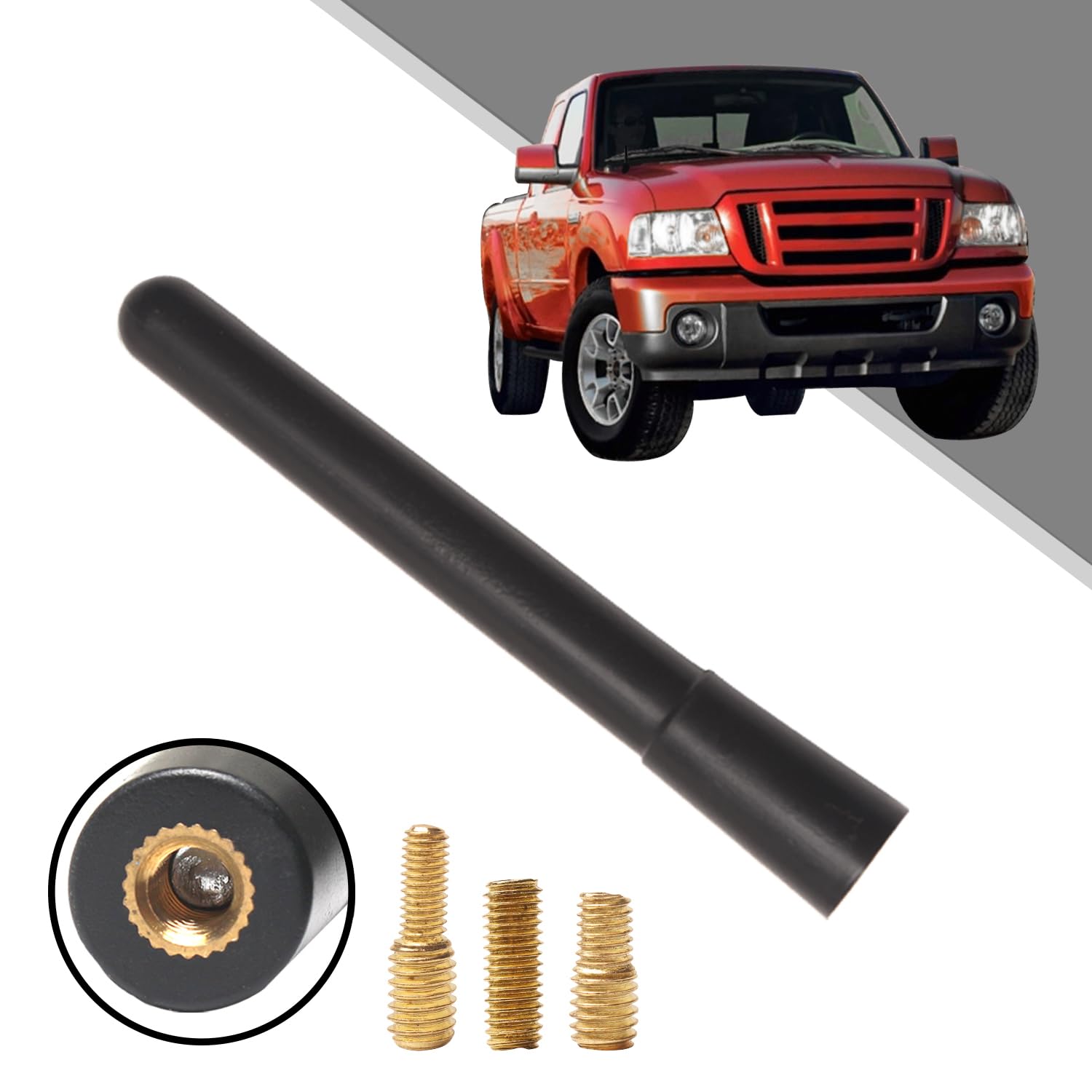 Beneges 4 Inch Stubby Replacement Antenna Compatible with 1982-2011 Ford Ranger, Optimized FM/AM Reception.