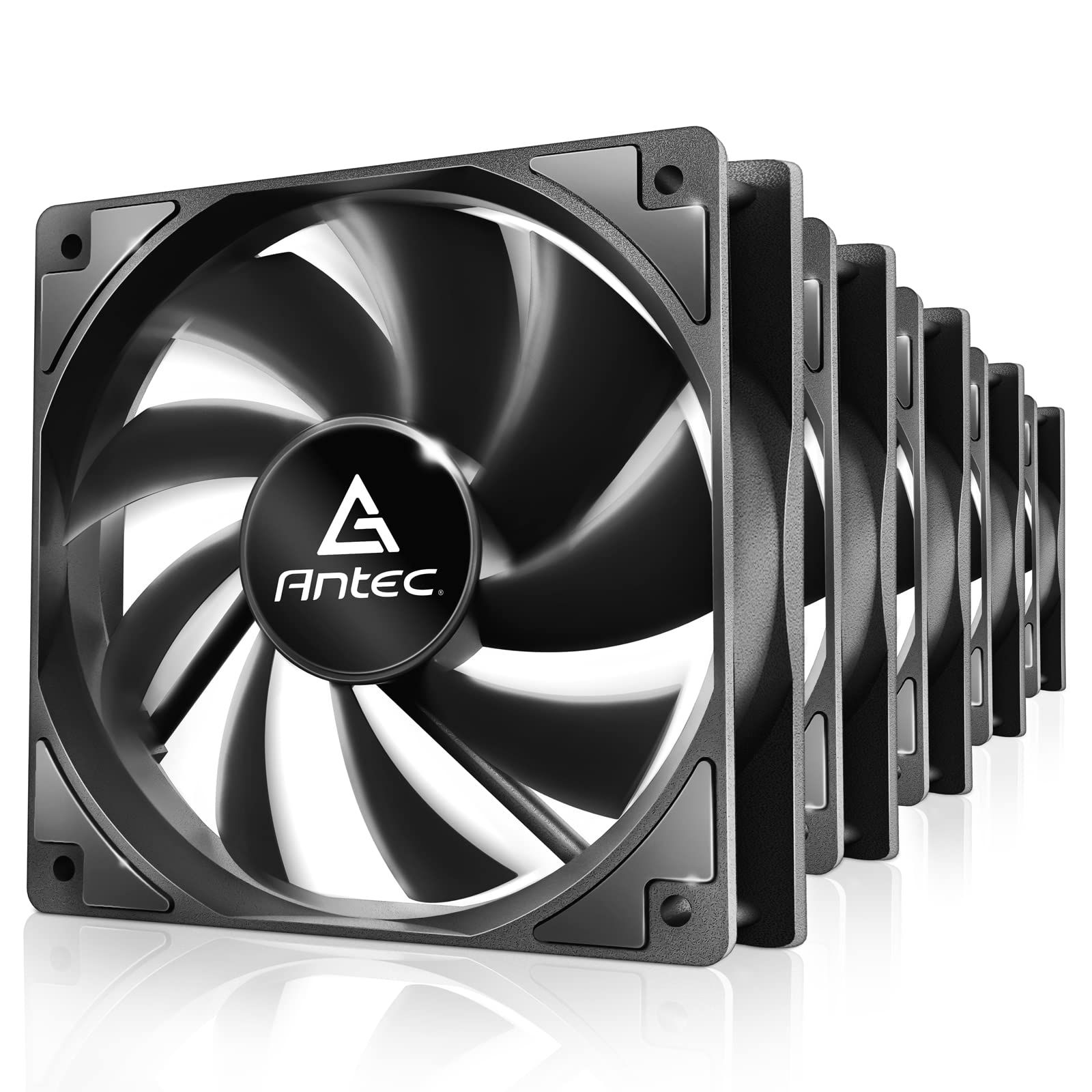 Antec PC Fans, 120mm Fan, Silent Case Fans, High Performance, Silent Quiet Low Noise, 3-pin Connector, P12 Series 5 Packs