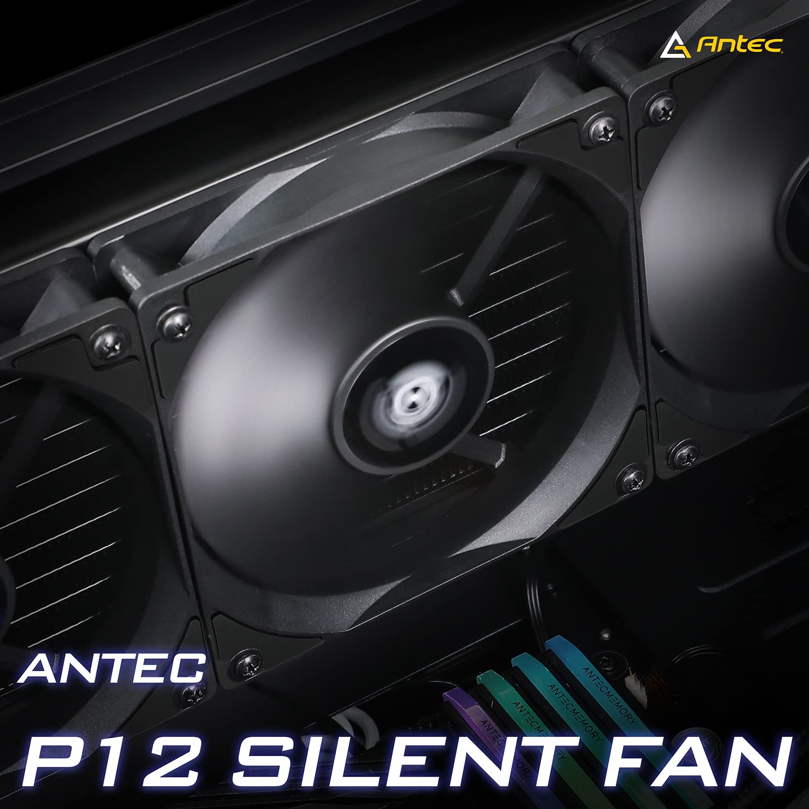 Antec PC Fans, 120mm Fan, Silent Case Fans, High Performance, Silent Quiet Low Noise, 3-pin Connector, P12 Series 5 Packs